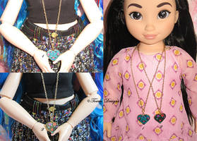 Doll Heart Necklace Color Choice For 24 or 18 inch