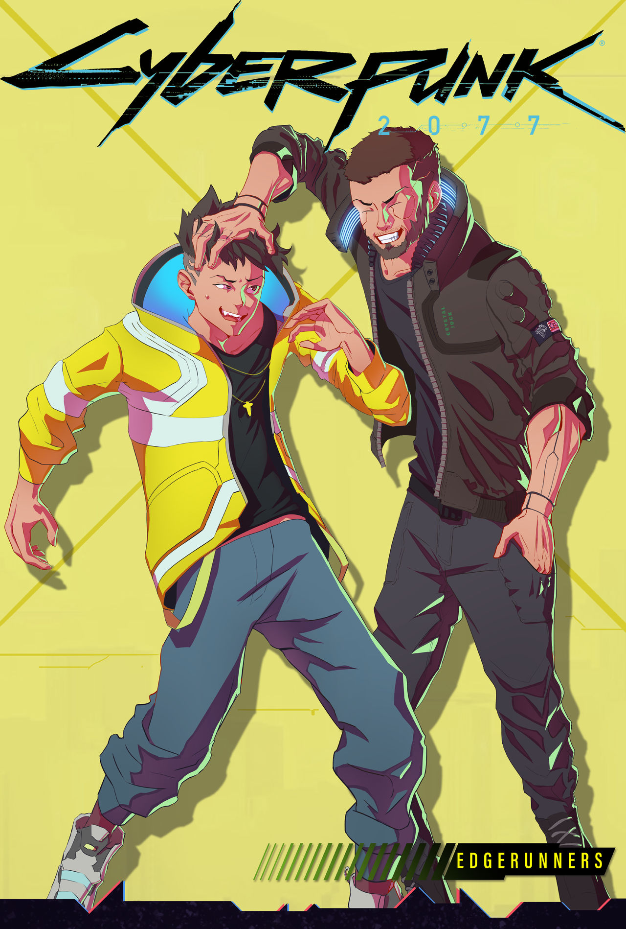 Cyberpunk Edgerunners V and David by ImNotGenerous on DeviantArt