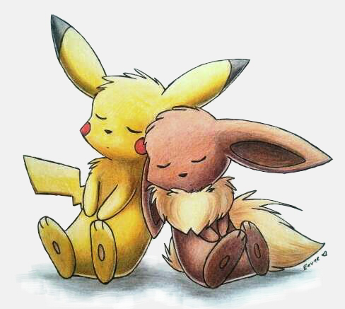 Eevee and Pikachu