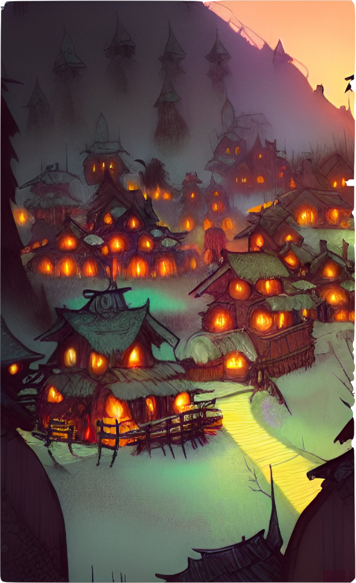 Pyka Village At Night by PsionicsKnight on DeviantArt