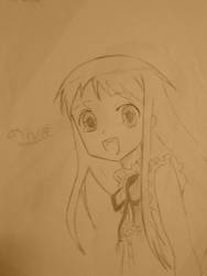 Traditional art: Menma from AnoHana