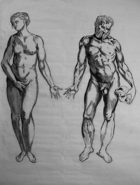 010 Master Study: Andreas Vesalius - Nudes