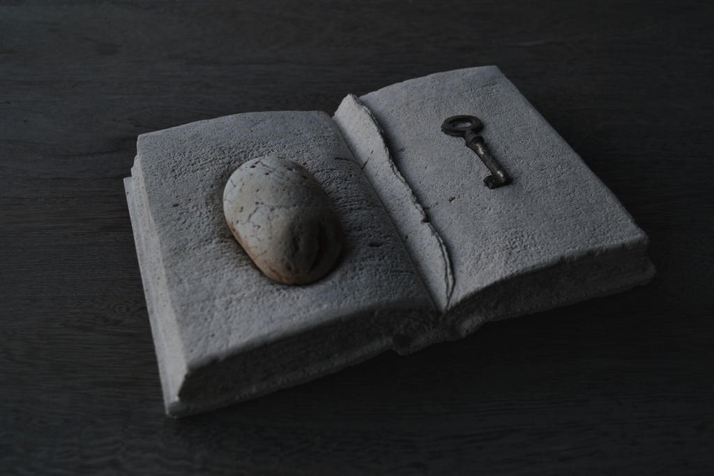 Old diary / torn pages (Limestone)