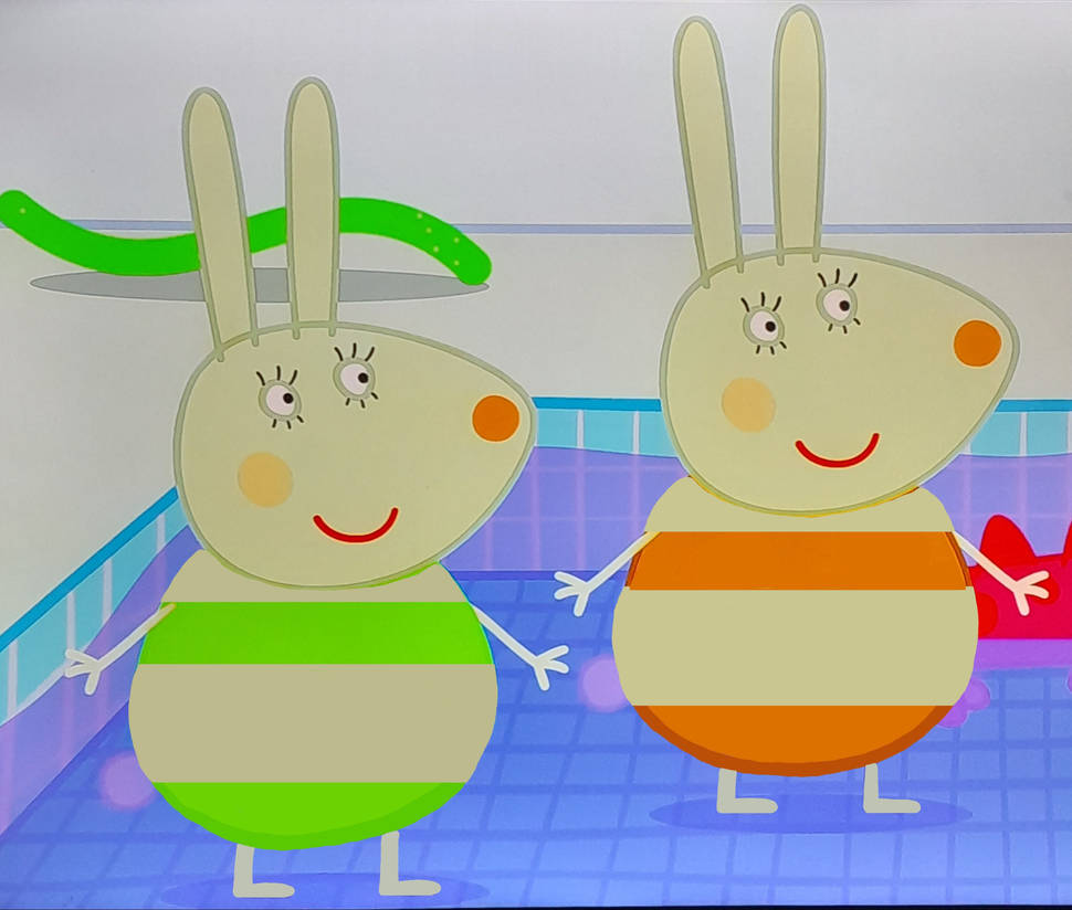 Mom Rabbit Swim Aunty Rabbit and Mommy Rabbit in their bikinis. by LucasSantander on ...