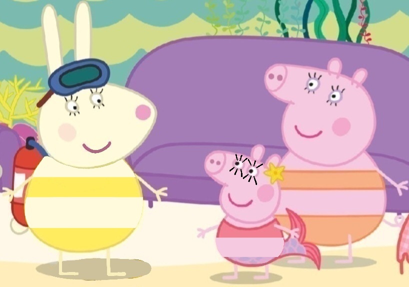 Peppa Pig with her mom and Mommy Rabbit. by LucasSantander on DeviantArt