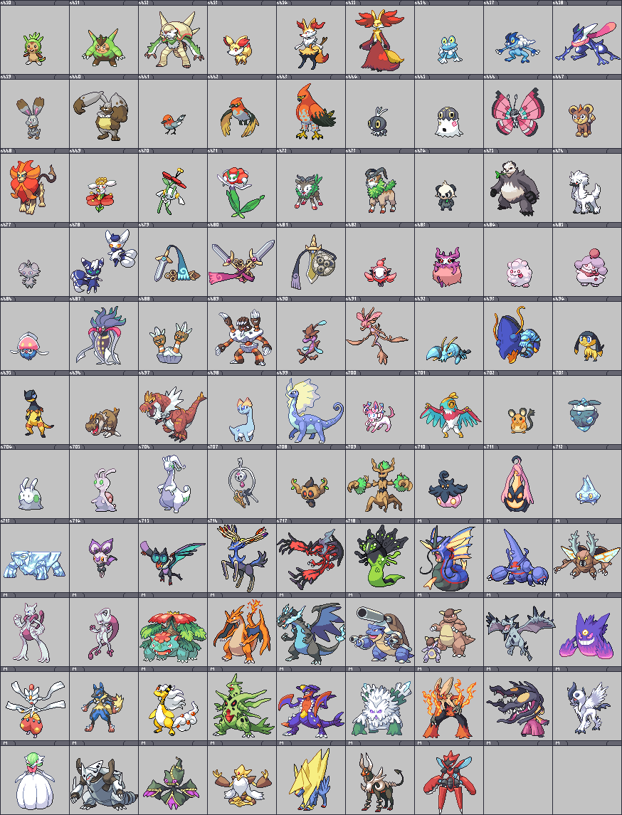 Pokemon sprite tribute : Kalos Dex [Complete!]