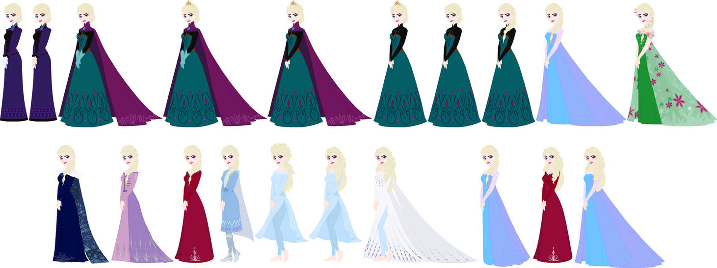 Elsa dresses by autisim-man on DeviantArt