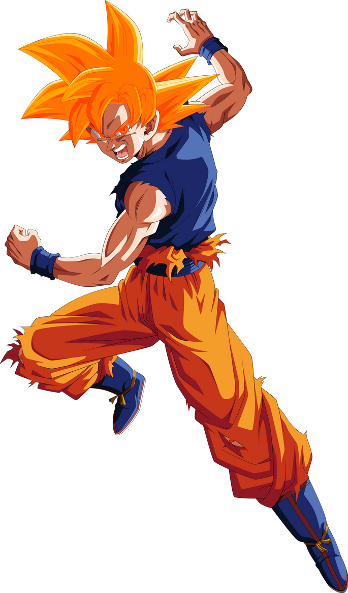 Goku Super Saiyan Flame Anger by Tashiedo119 on DeviantArt