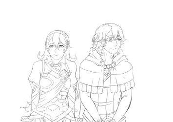 Gif:  Niles F!Corrin Kiss sketch Animation