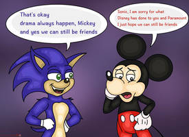 Mickey Apologises To Sonic