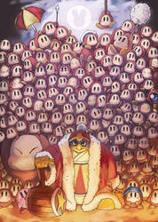 King Dedede and a lot of Waddle Dee