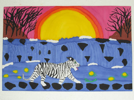 White Tiger and Waterfall for Gummi-bear-Rose !