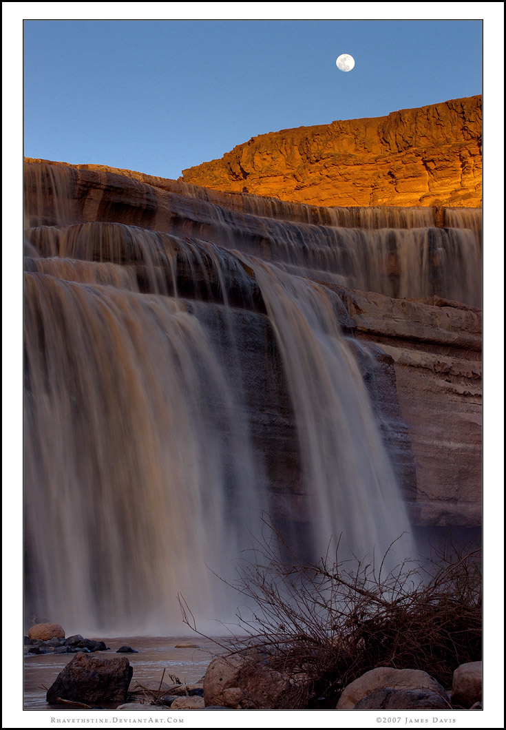 Moonrise Over Grand Falls