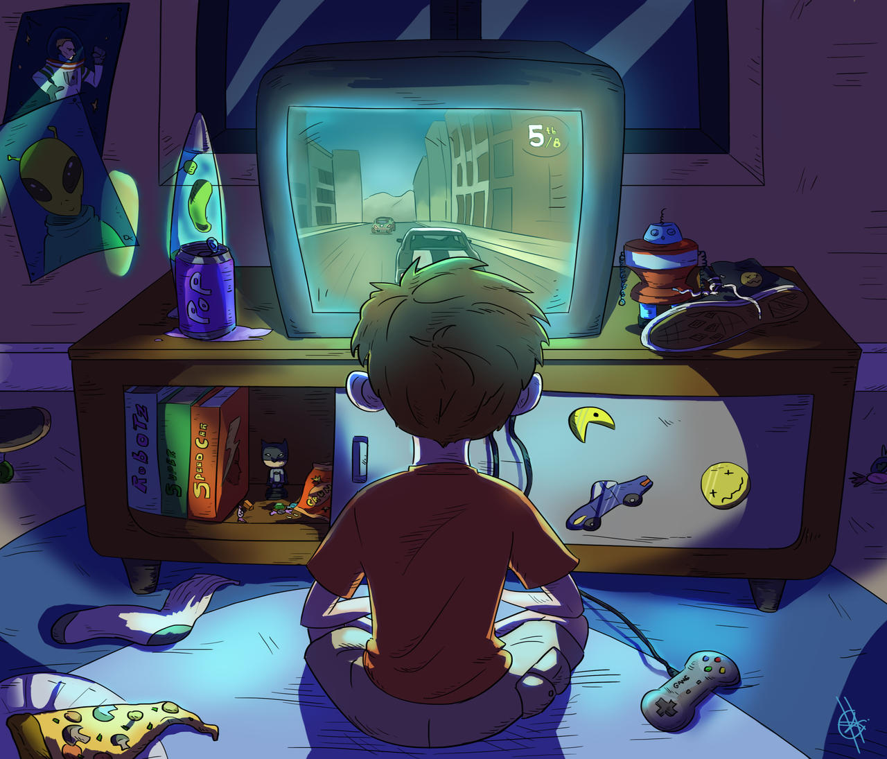 Boy Addicted to Video Games by Hannah-Cloete on DeviantArt