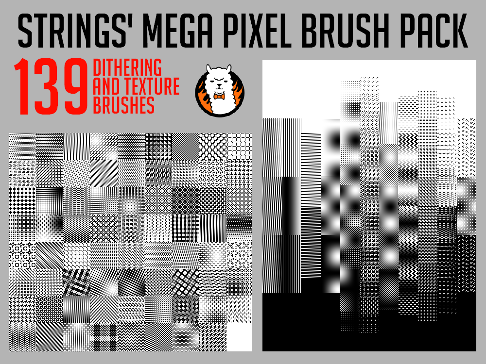 Pixel String Background Strings' MEGA PIXEL BRUSH PACK by tvringtravesty on DeviantArt