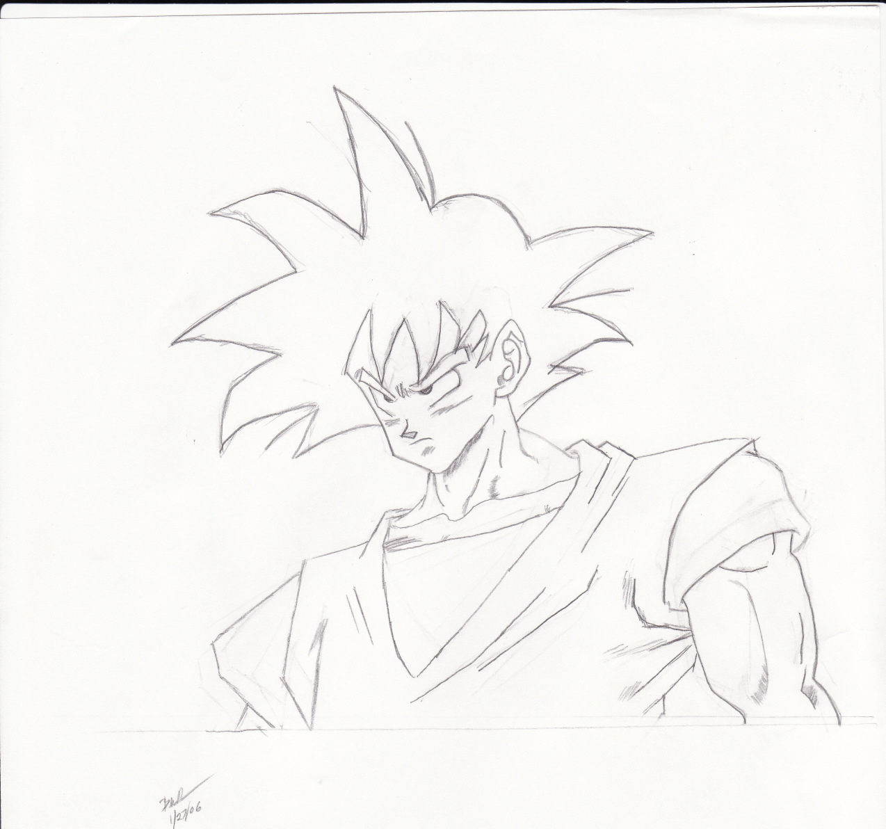 Goku sketch by billgoku on DeviantArt