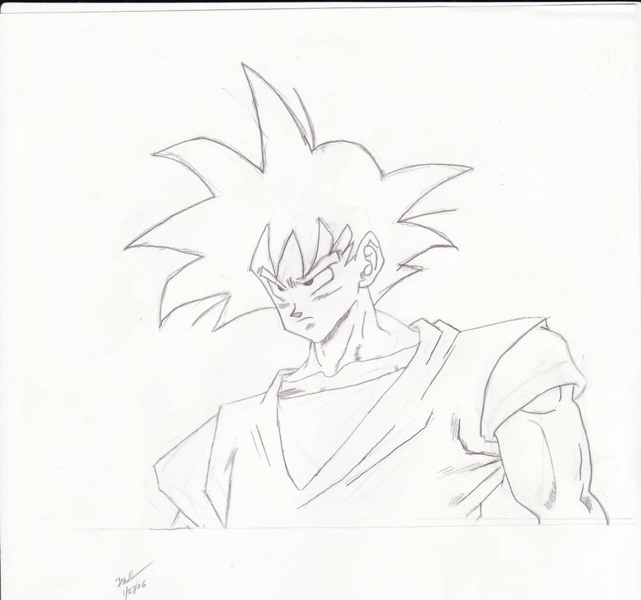 Goku sketch by billgoku on DeviantArt