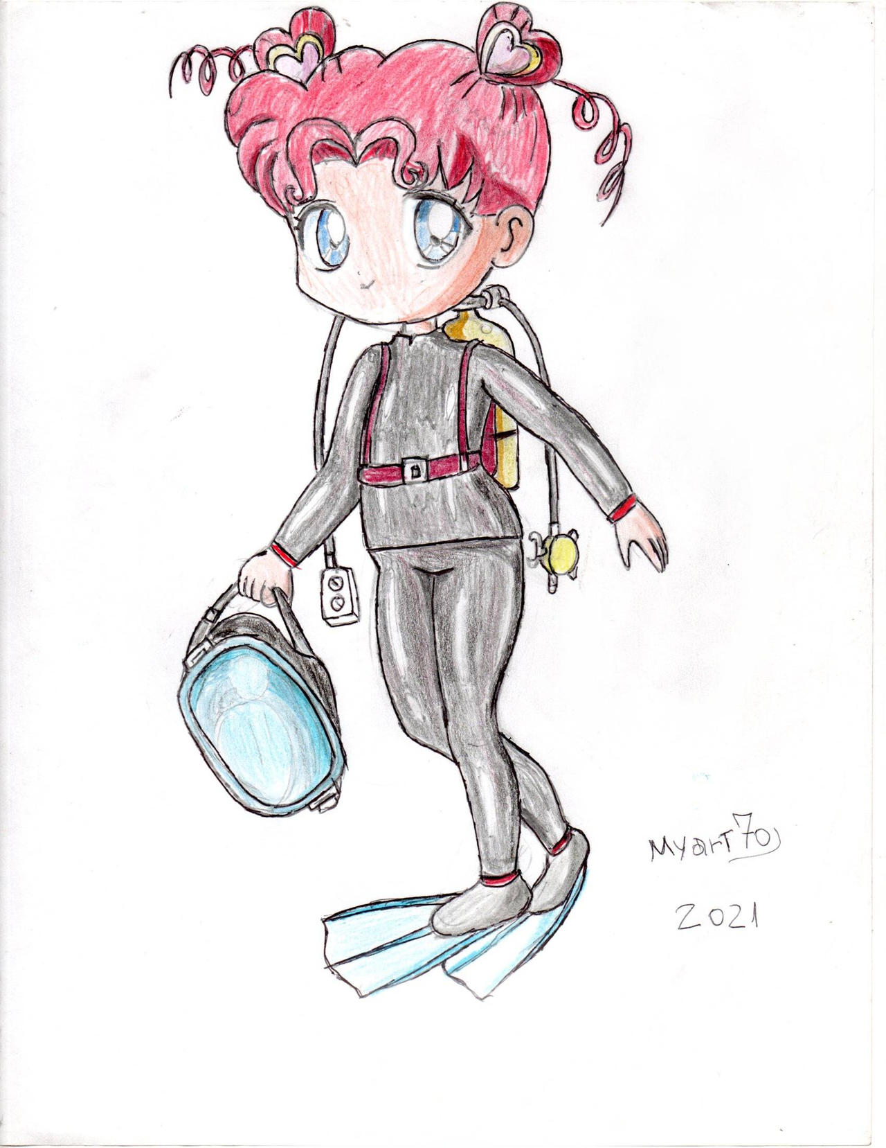Chibi Chibi Scuba Wetsuit by Artfor2000 on DeviantArt