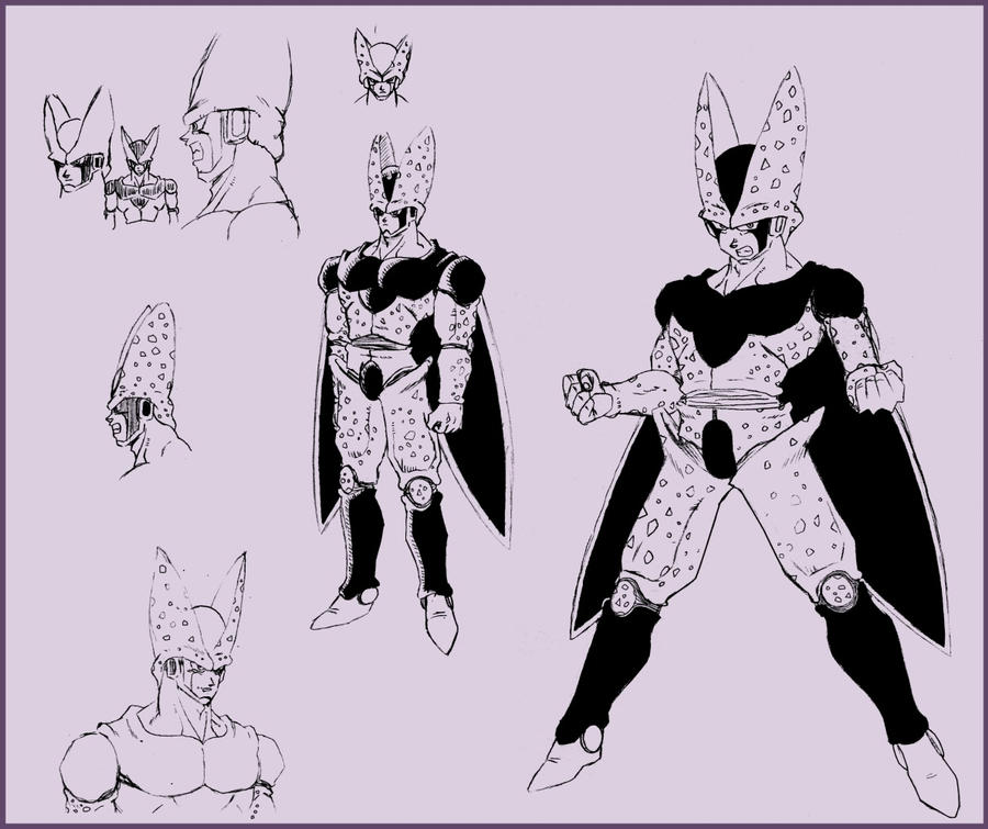 Perfect Cell sketch by DBZwarrior on DeviantArt