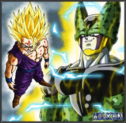 Gohan ssj2 and Cell