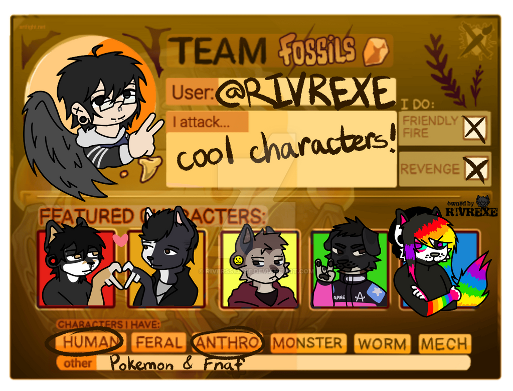 Artfight Team Fossil Card 2025 by riverss13exe on DeviantArt