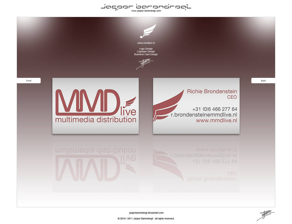 MMDlive BUSINESS CARD DESIGN by JasperBarendregt