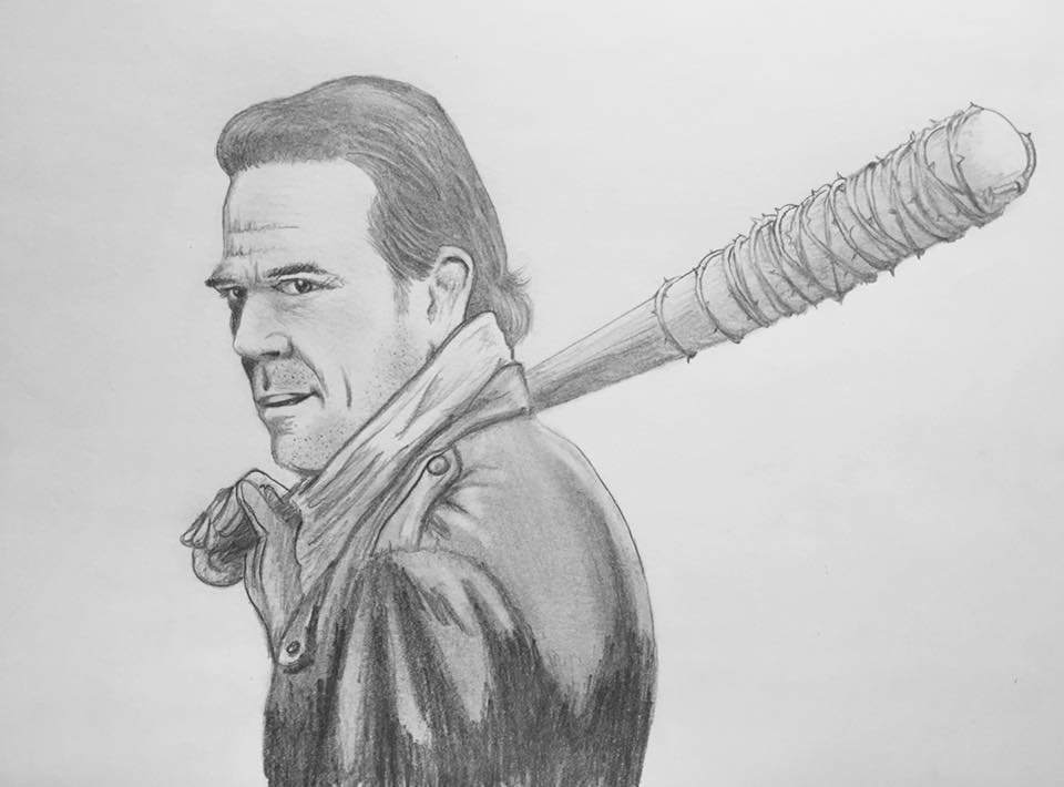 Negan from The Walking Dead Drawing by AJWensloff on DeviantArt