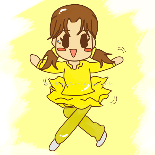 Dancing yellow Girl