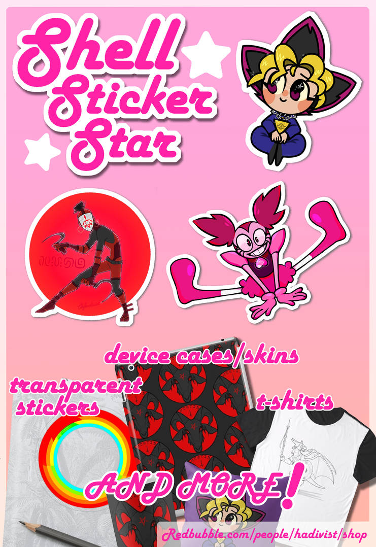 Shell Hell Parody Sticker Shell Sticker Star Poster by OhHadivist on DeviantArt