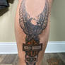 Harley-davidison-motor-cycle-calf-tattoo