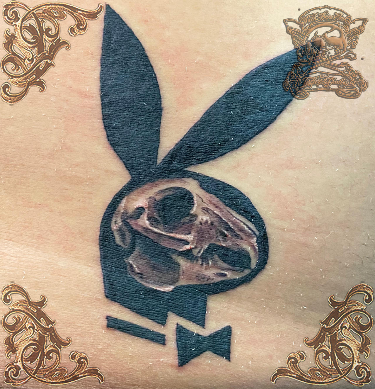 Playboybunnytattooskull by NeckBoneInkTattoo on DeviantArt