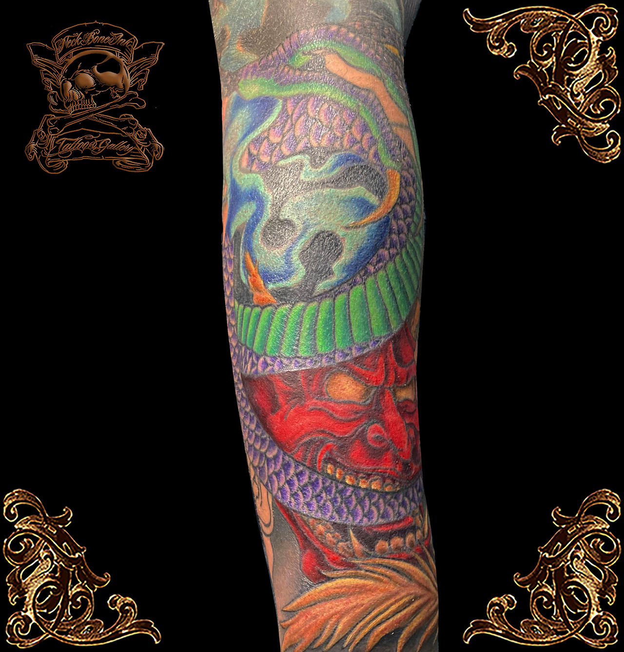Devil-and-dragon-japanese-tattoo-sleeve-coverup-1 by NeckBoneInkTattoo on  DeviantArt