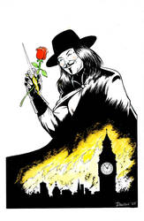 V for Vendetta illustration.