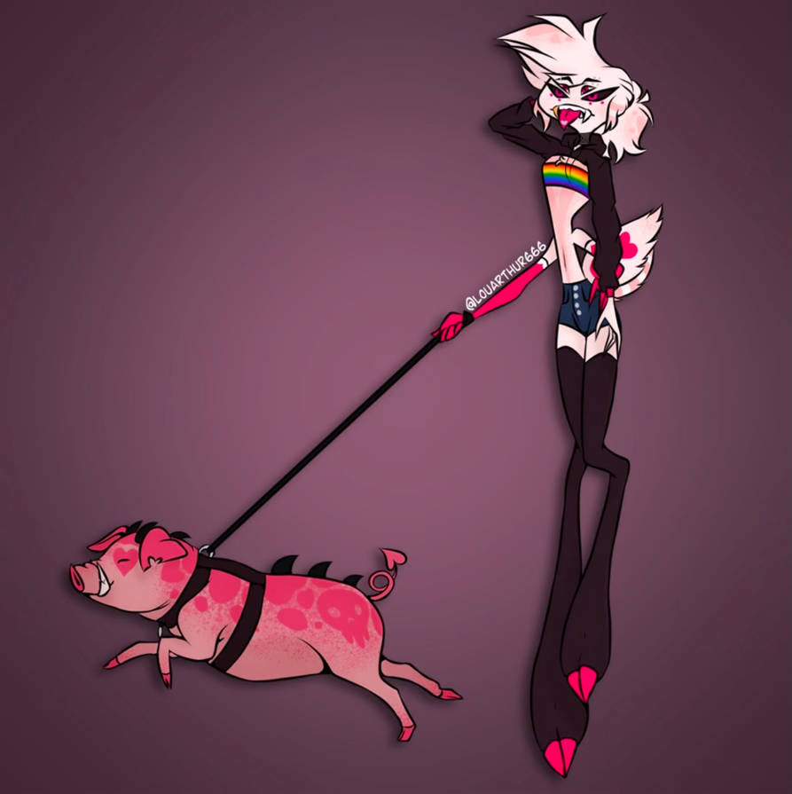Angel Dust Riding Angel Dust redesign by louarthur8 on DeviantArt