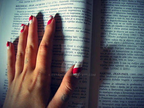 Hand and Book