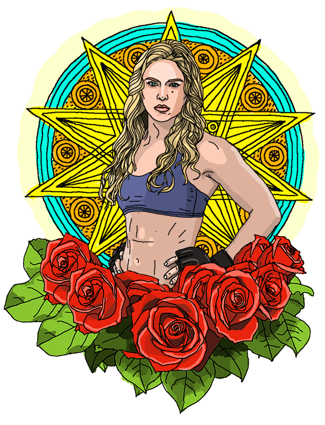 Ronda Rousey with Roses