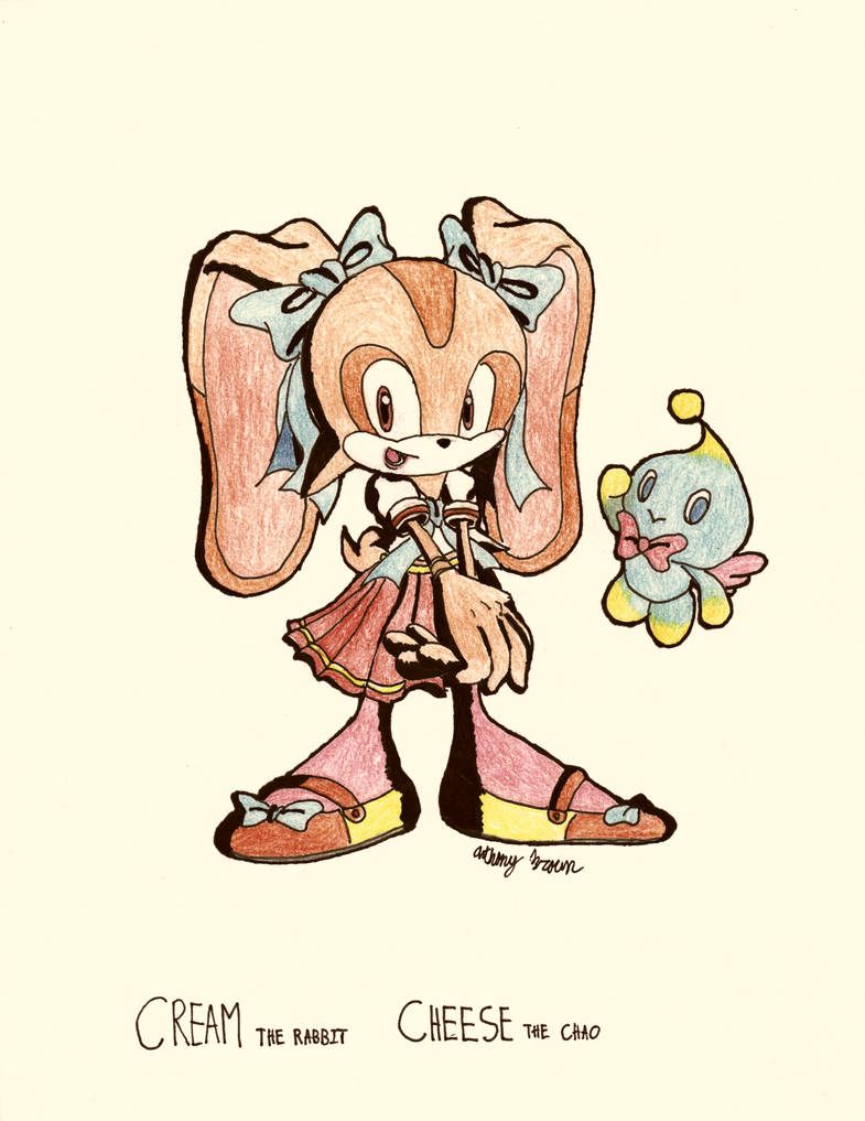 No.5 Cream the Rabbit w Cheese by NextGrandcross on DeviantArt