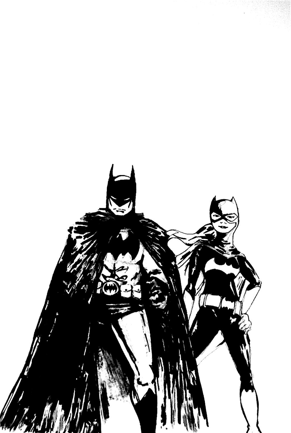 Batman and Batgirl in progress