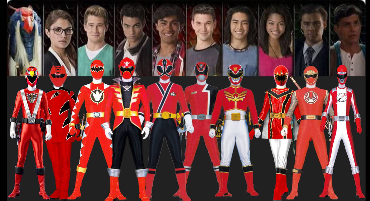 Rda Ranger Legendary Red Ranger Mode w/ Dino Charge Rangers by NinearliaCreator on ...
