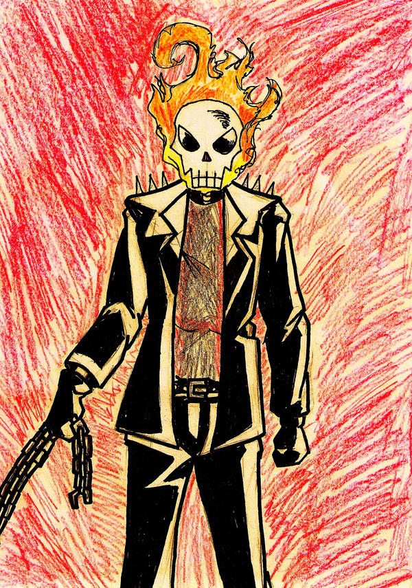 Ghost Rider Coloured by Angus99 on DeviantArt