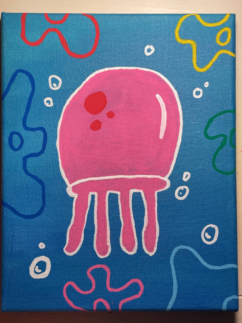 SpongeBob Jellyfish Painting by JessD21 on DeviantArt