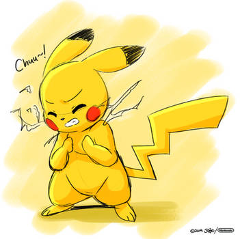 Lazy Pikachu Sketch