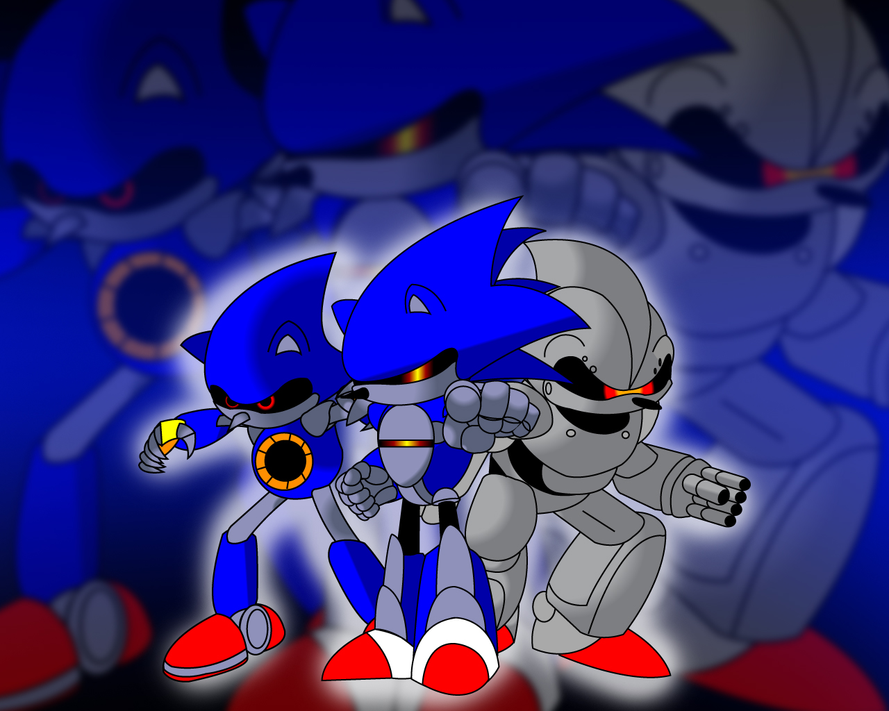 Silver Sonic/Mecha Sonic MK 0 by GardePickle on DeviantArt