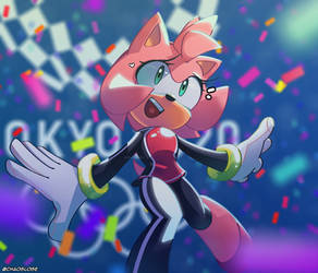 Redraw of Amy in Tokyo Olimpic Games 2020