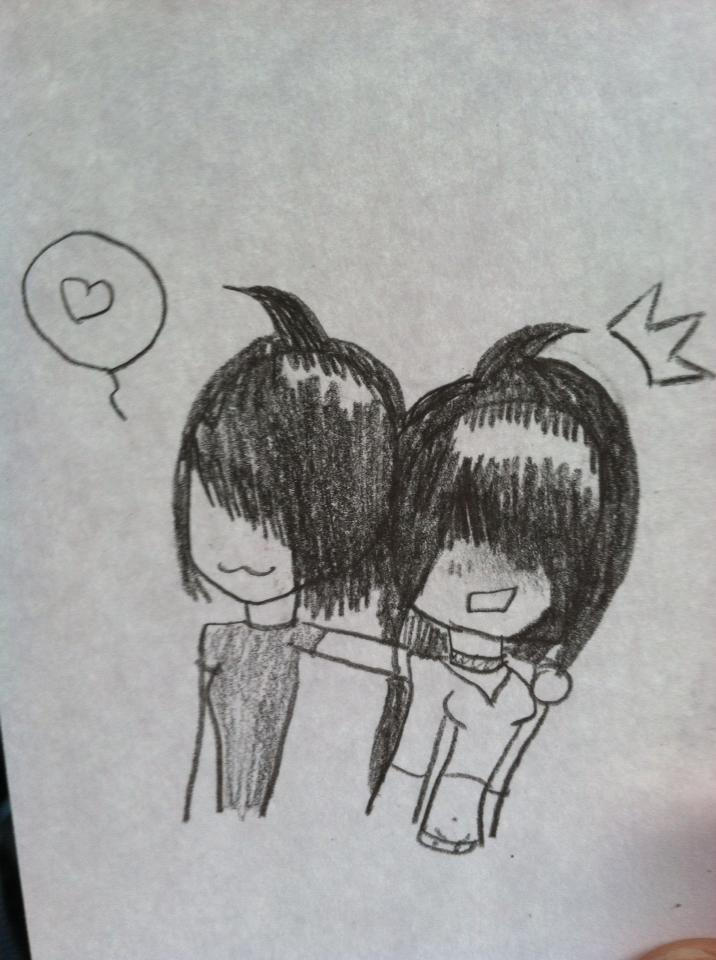 Hug Emo .: Chibi Emo Love :. Sneak hugs by SadieTheArtist on DeviantArt