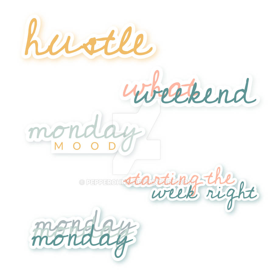 Monday Stickers By Pepperohno On DeviantArt