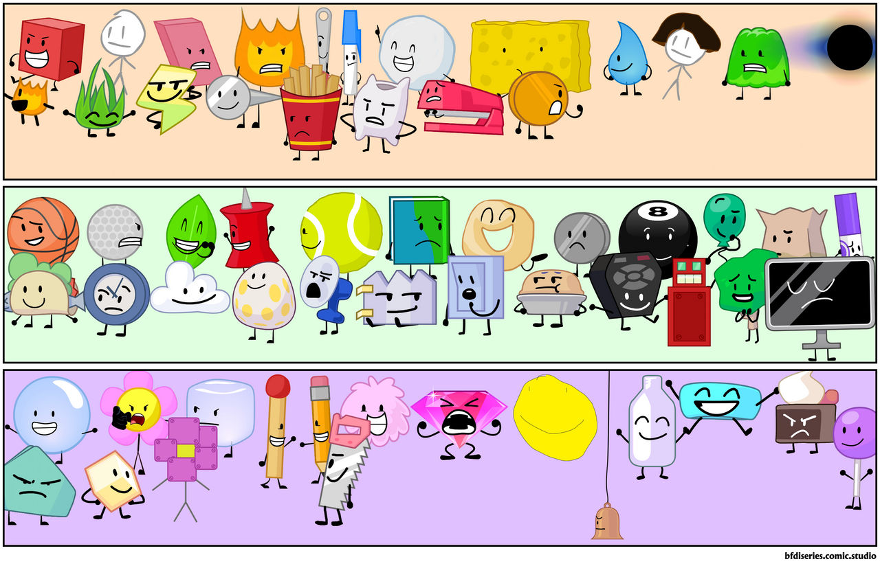 BFDI Brains vs Brawn vs Beauty by MyBabyGotAGun12 on DeviantArt