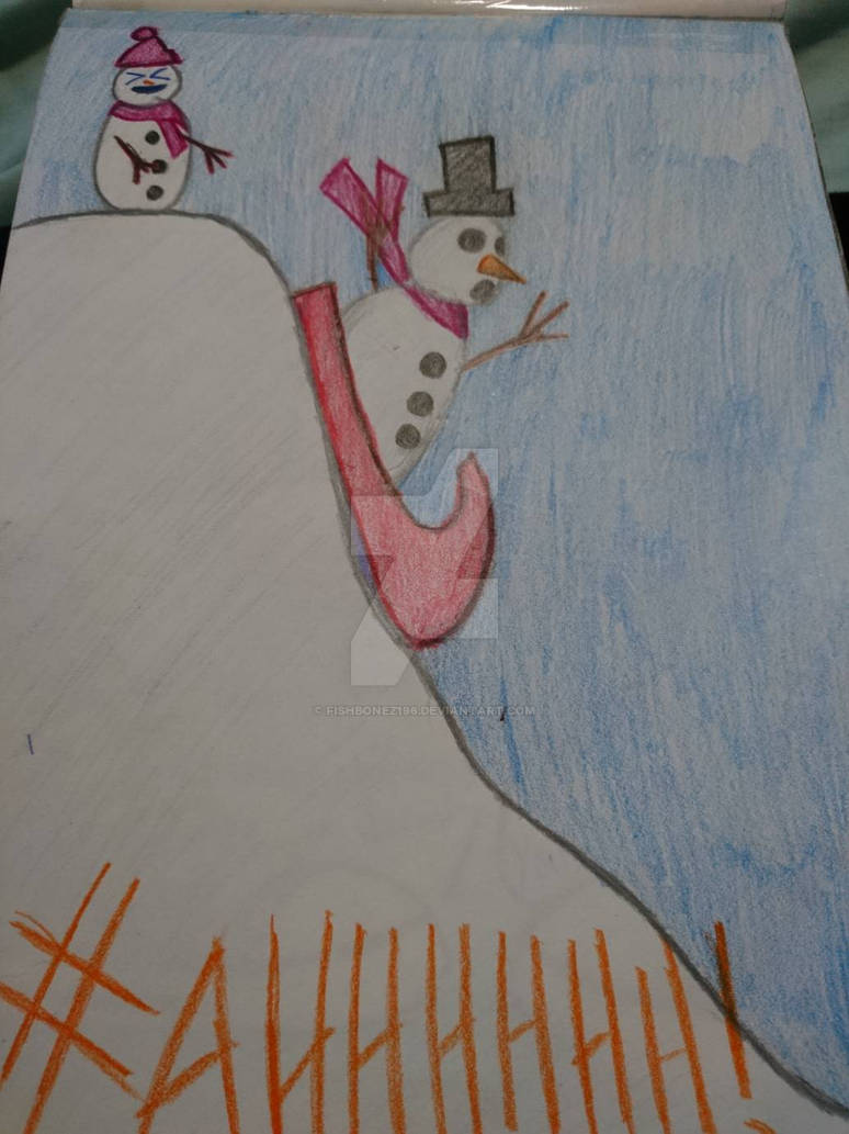 snowman sledging by fishbonez196 on DeviantArt