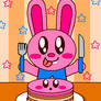 Bunny Kirby Eating Pancake