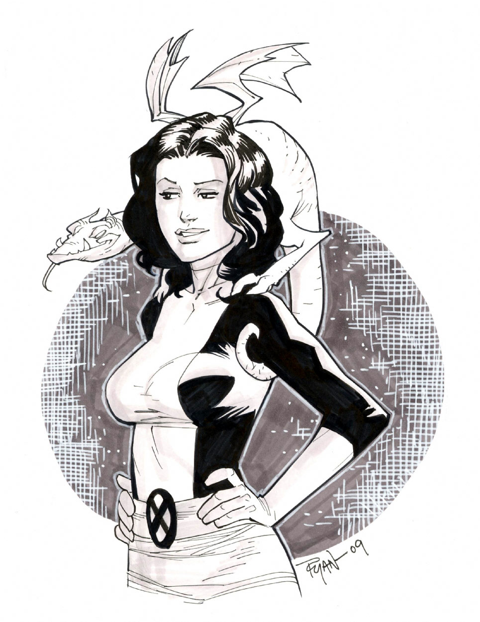 Kitty Pryde Lockheed sketch